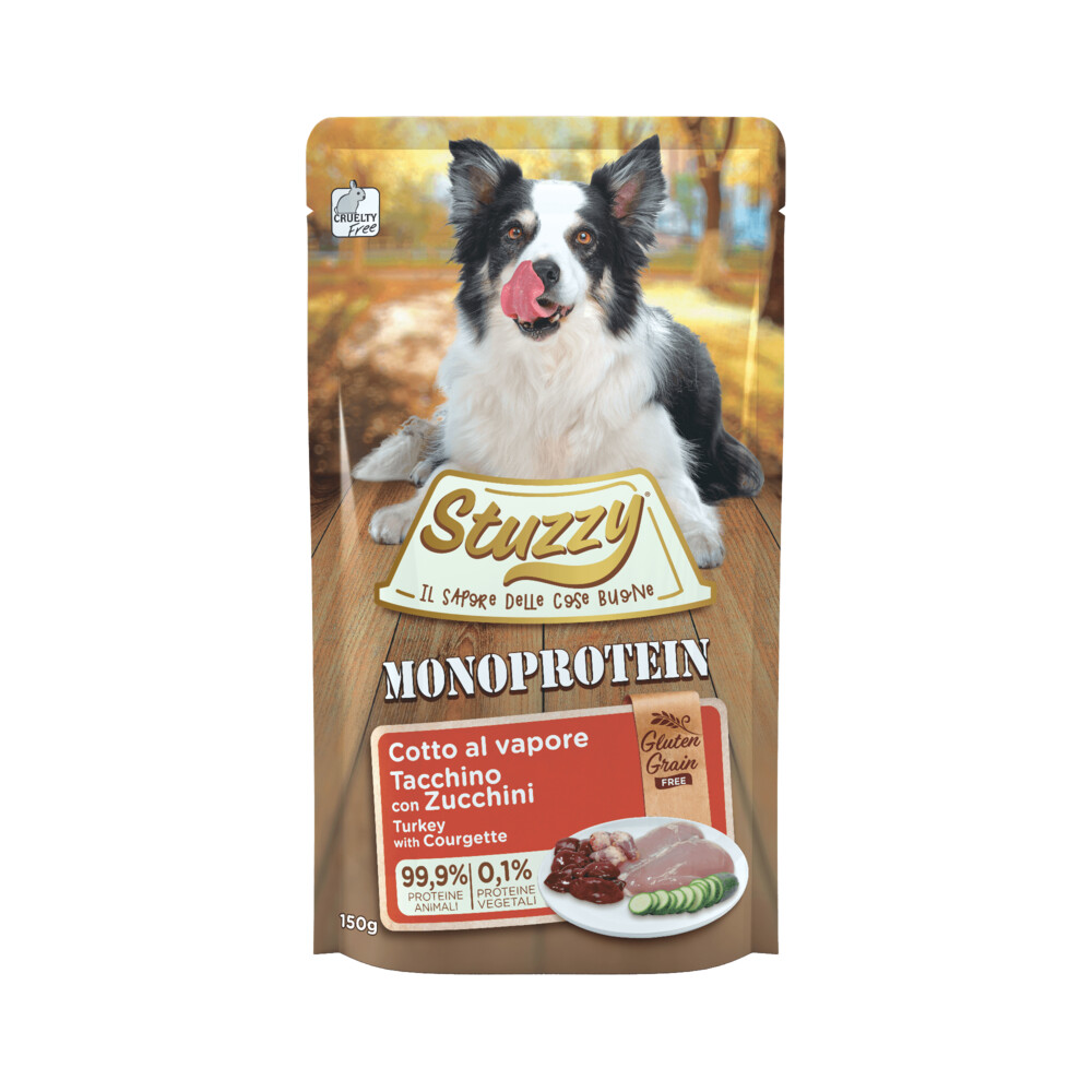 Stuzzy Dog Grain Free Monoprotein Pouch 150 g Kalkoen Hondenvoer