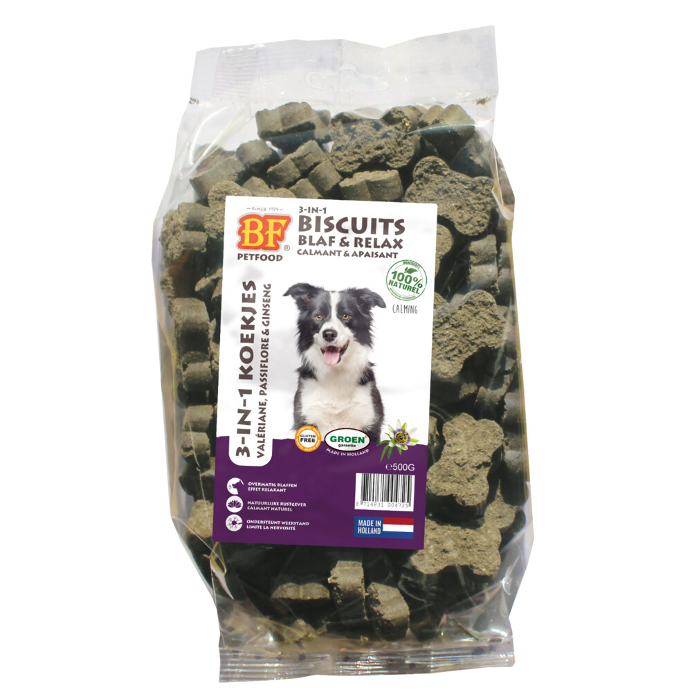 12x BF Petfood 3in1 Koekjes Blaf&Relax 500 gr