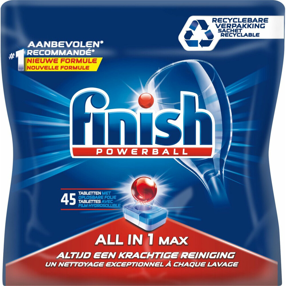 Finish Vaatwastabletten All in 1 Max Regular 45 tabs Plein.nl