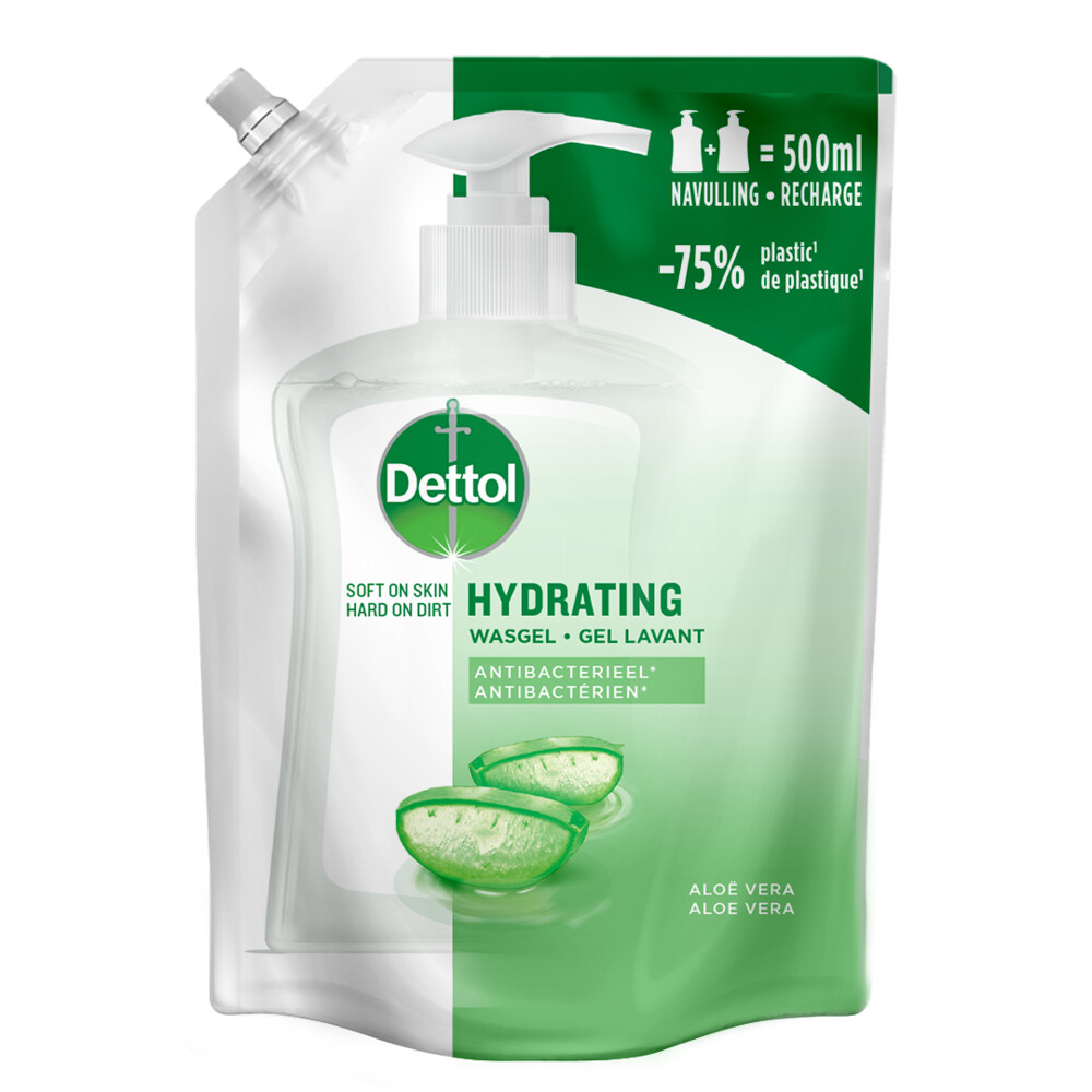 Dettol Refill Handzeep Hydrating Aloe Vera 500 ml