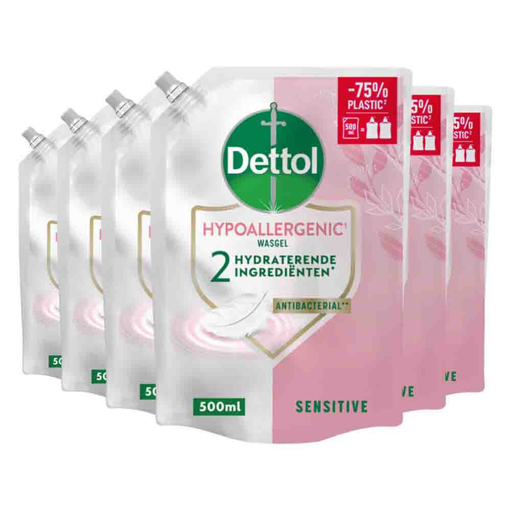 6x Dettol Refill Handzeep Sensitive 500 ml