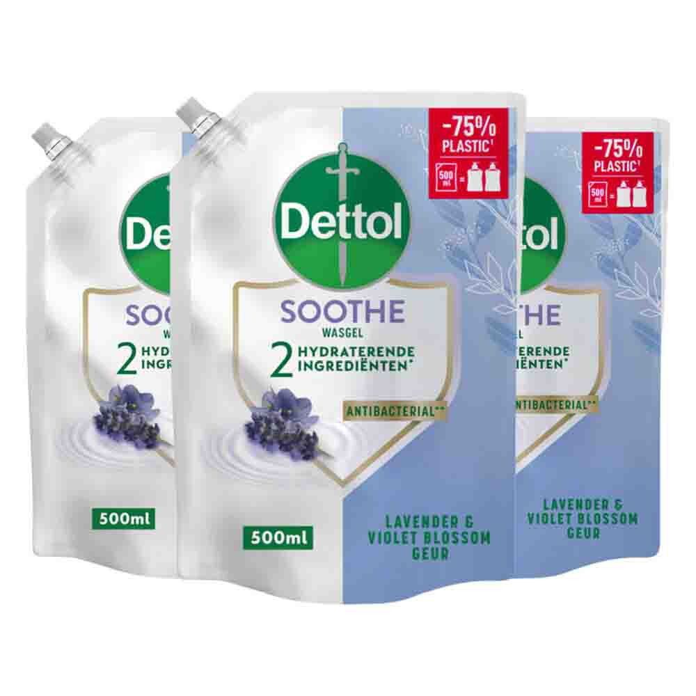 3x Dettol Refill Handzeep Relaxing Lavender 500 ml