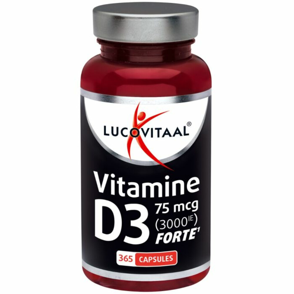 Lucovitaal Vitamine D3 D3 75mcg (3000IE) Forte 365 capsules Plein.nl