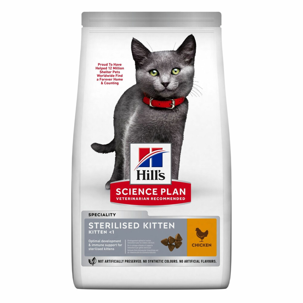 Ongeëvenaard Verhogen Mondwater Hill's Science Plan Kattenvoer Kitten Gesteriliseerd Kip 1,5 kg | Plein.nl