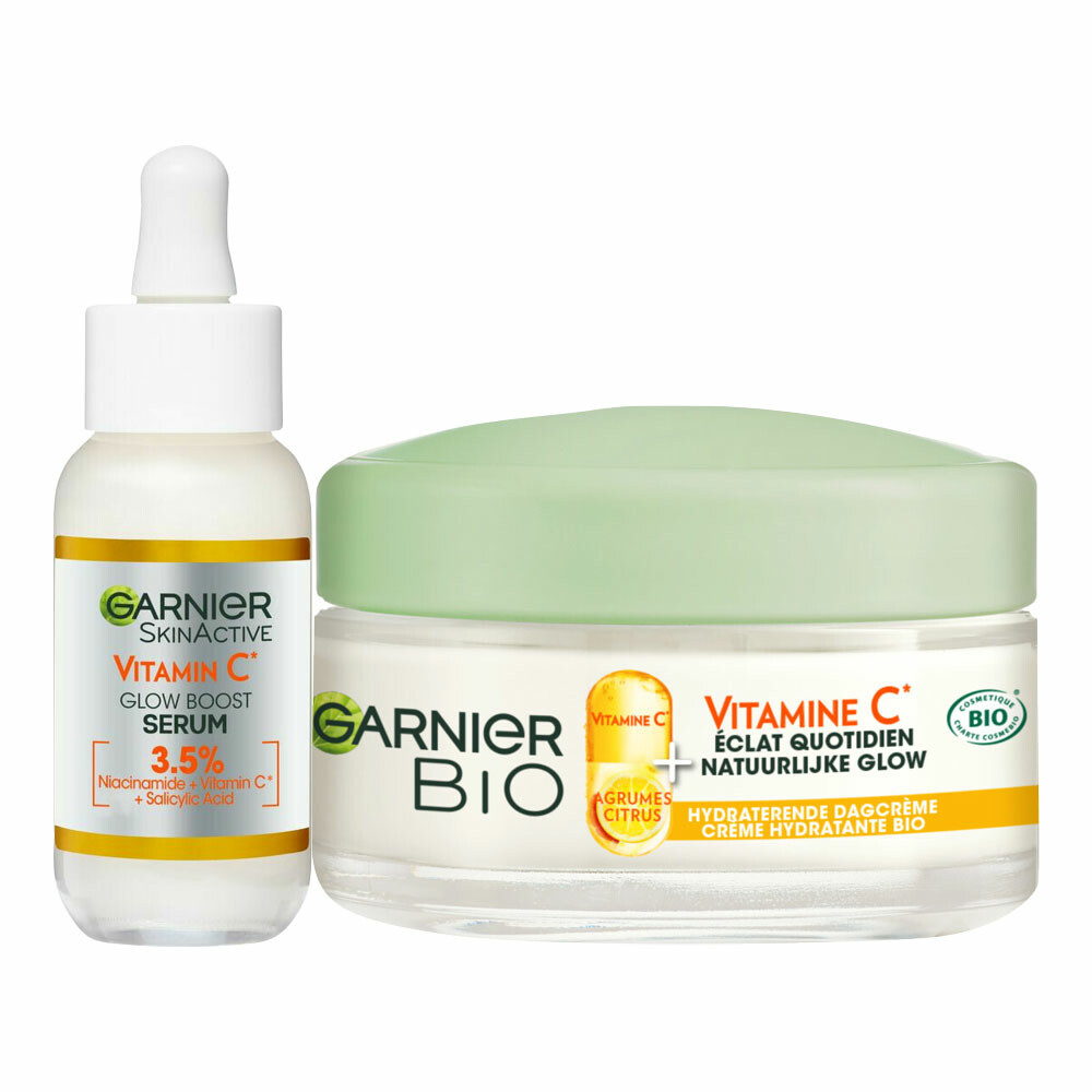 Garnier Vitamine C Serum&Vitamine C Dagcrème Pakket