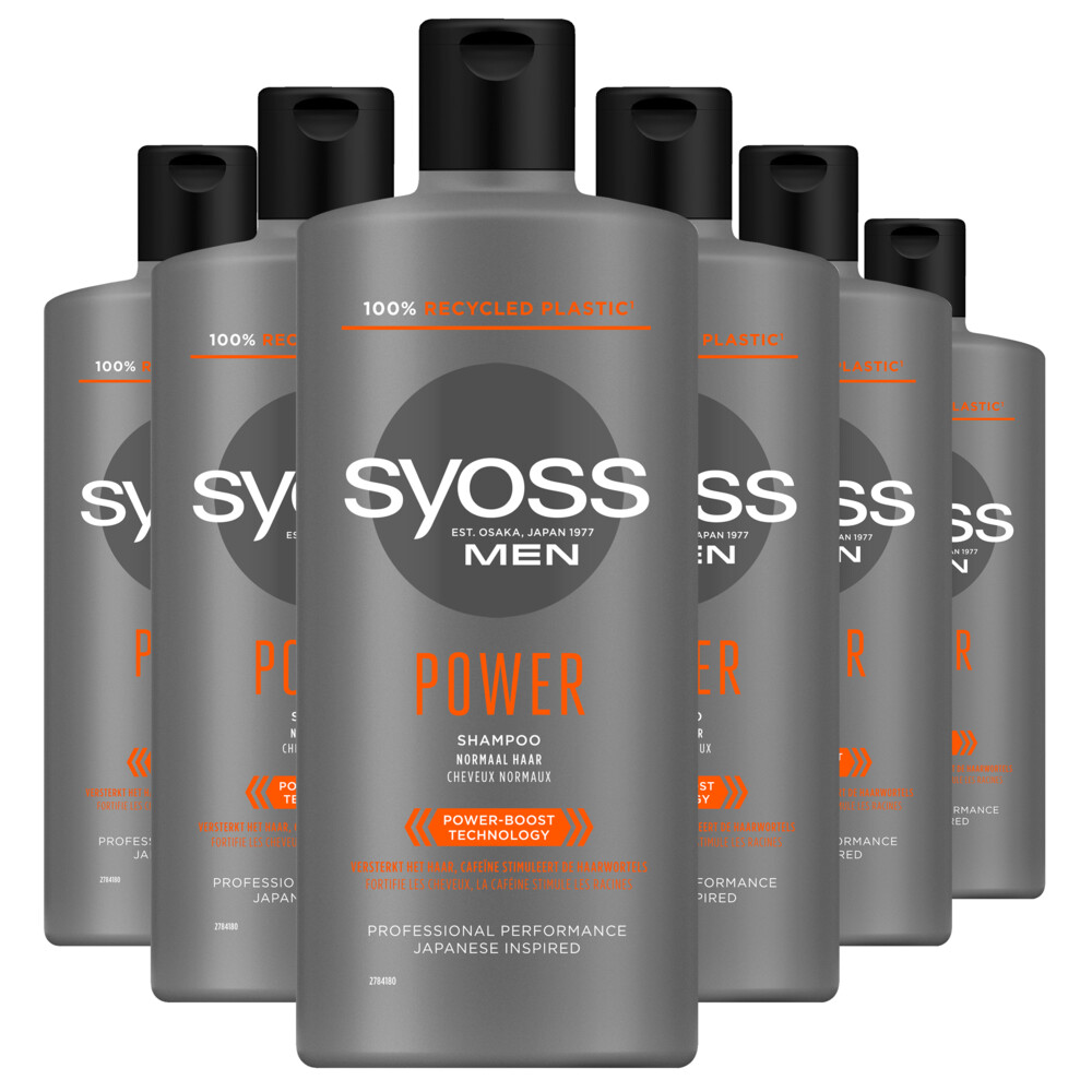 6x Syoss Men Power Shampoo 440 ml