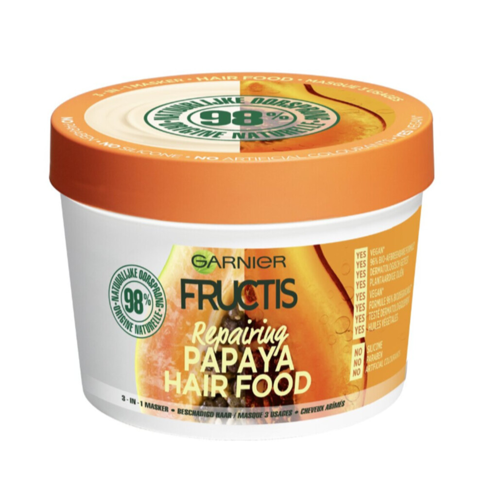 Garnier Fructis Repairing Papaya Hair Food 3-in-1 Haarmasker 390 ml