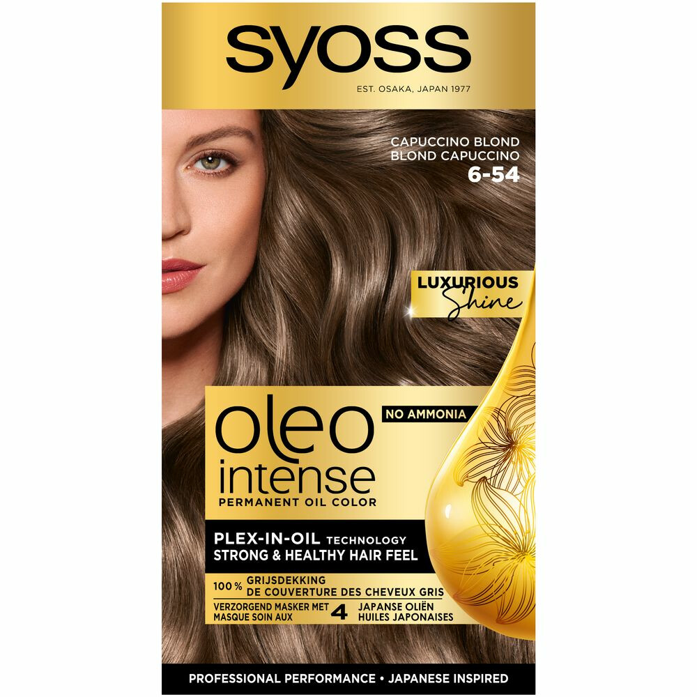 3x Syoss Oleo Intense 6-54 Capuccino Blond Haarverf