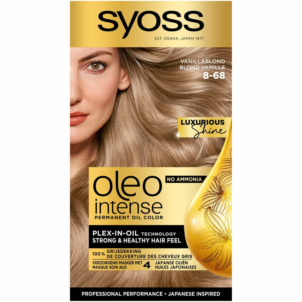 3x Syoss Oleo Intense 8-68 Vanilla Blond Haarverf