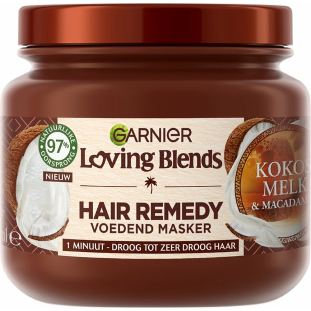 6x Garnier Loving Blends Kokosmelk en Macadamia Haarmasker 340 ml
