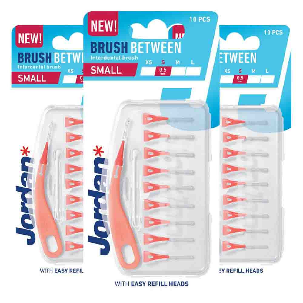 3x Jordan Interdentaal Brush Small 0,5 mm 10 stuks