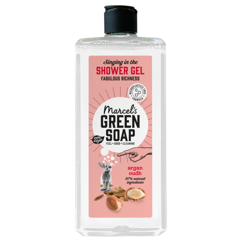 2+1 gratis: Marcel's Green Soap Douchegel Argan&Oudh 300 ml