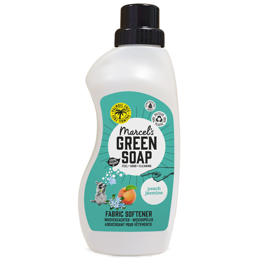2+1 gratis: Marcel's Green Soap Wasverzachter Perzik&Jasmijn 30 Wasbeurten 750 ml