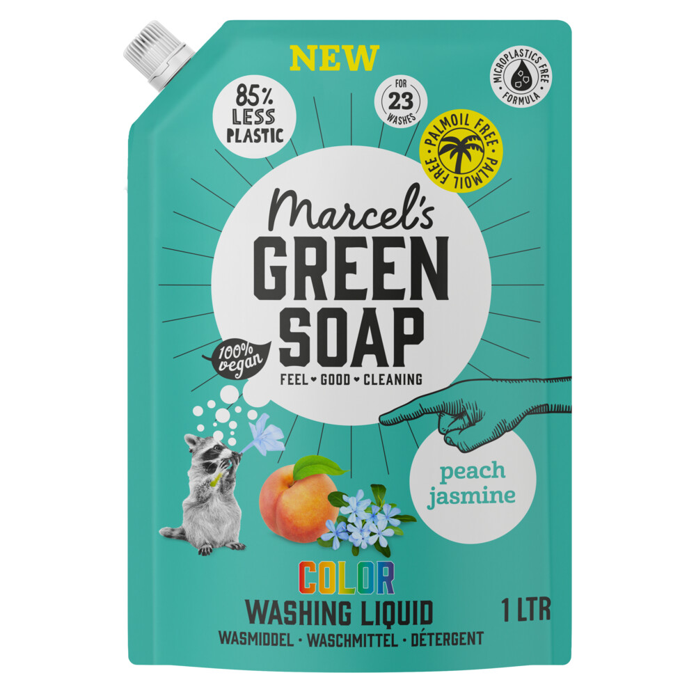 Marcel's Green Soap Wasmiddel Kleur Navul Perzik&Jasmijn 1 liter