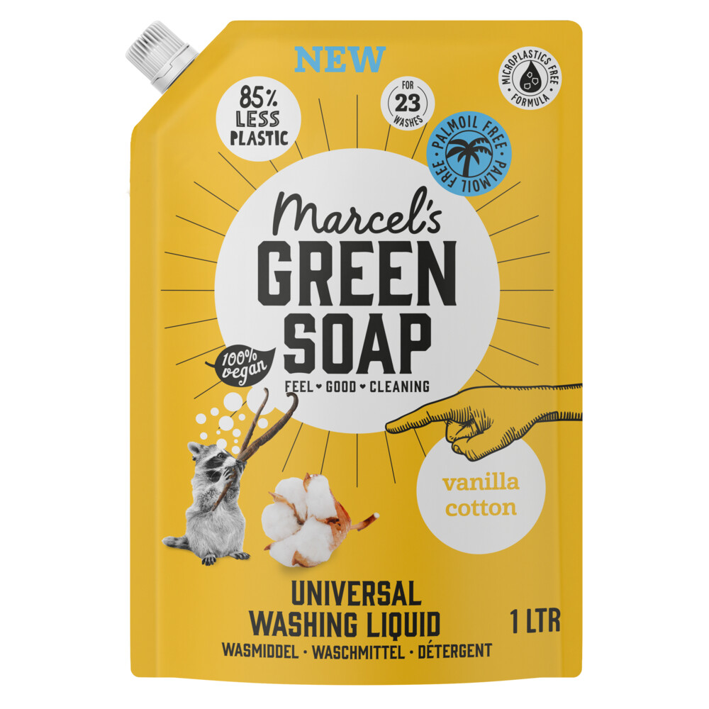 Marcel's Green Soap Wasmiddel Navul Vanille&Kersenbloesem 1 liter