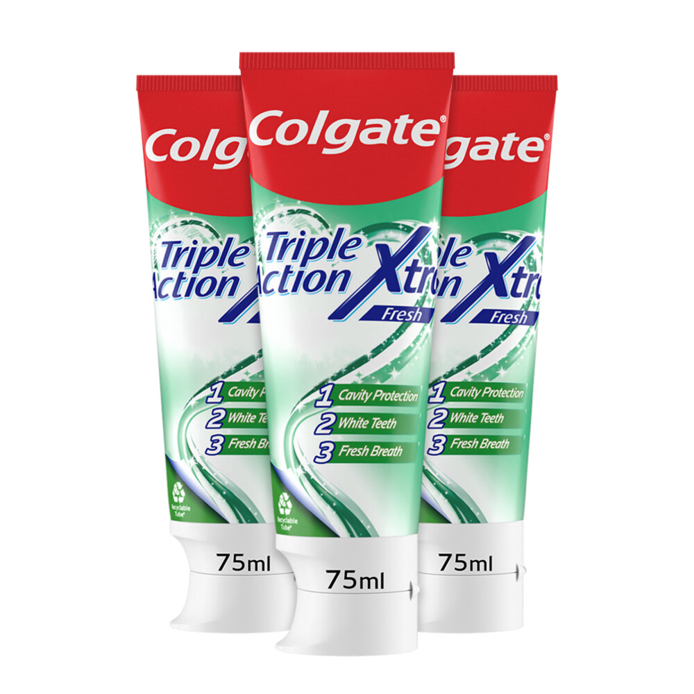 3x Colgate Tandpasta Triple Action Xtra Fresh 75 ml