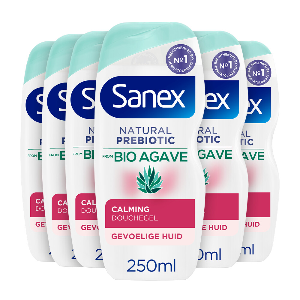 6x Sanex Agave Calming Douchegel 250 ml