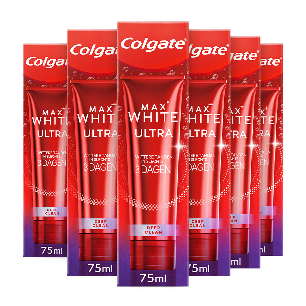 6x Colgate Tandpasta Max White Ultra Deep Clean 75 ml