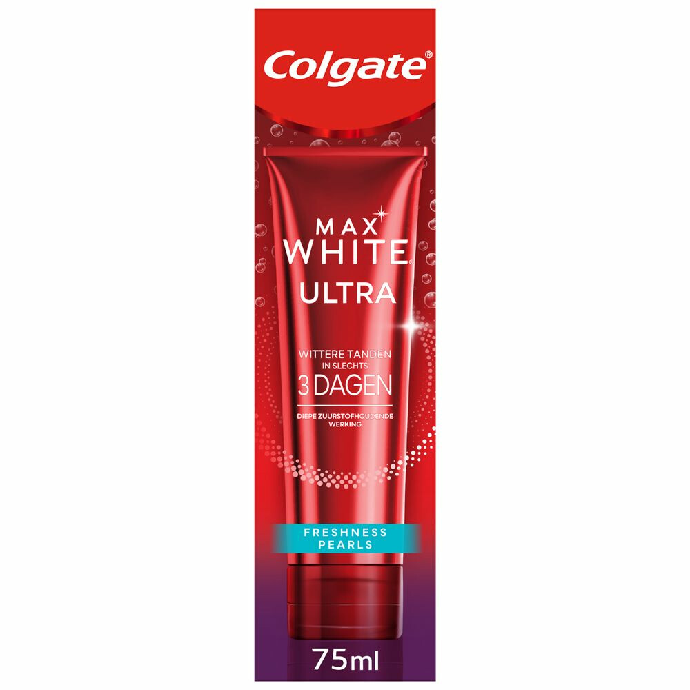 3x Colgate Tandpasta Max White Ultra Freshness Pearls 75 ml