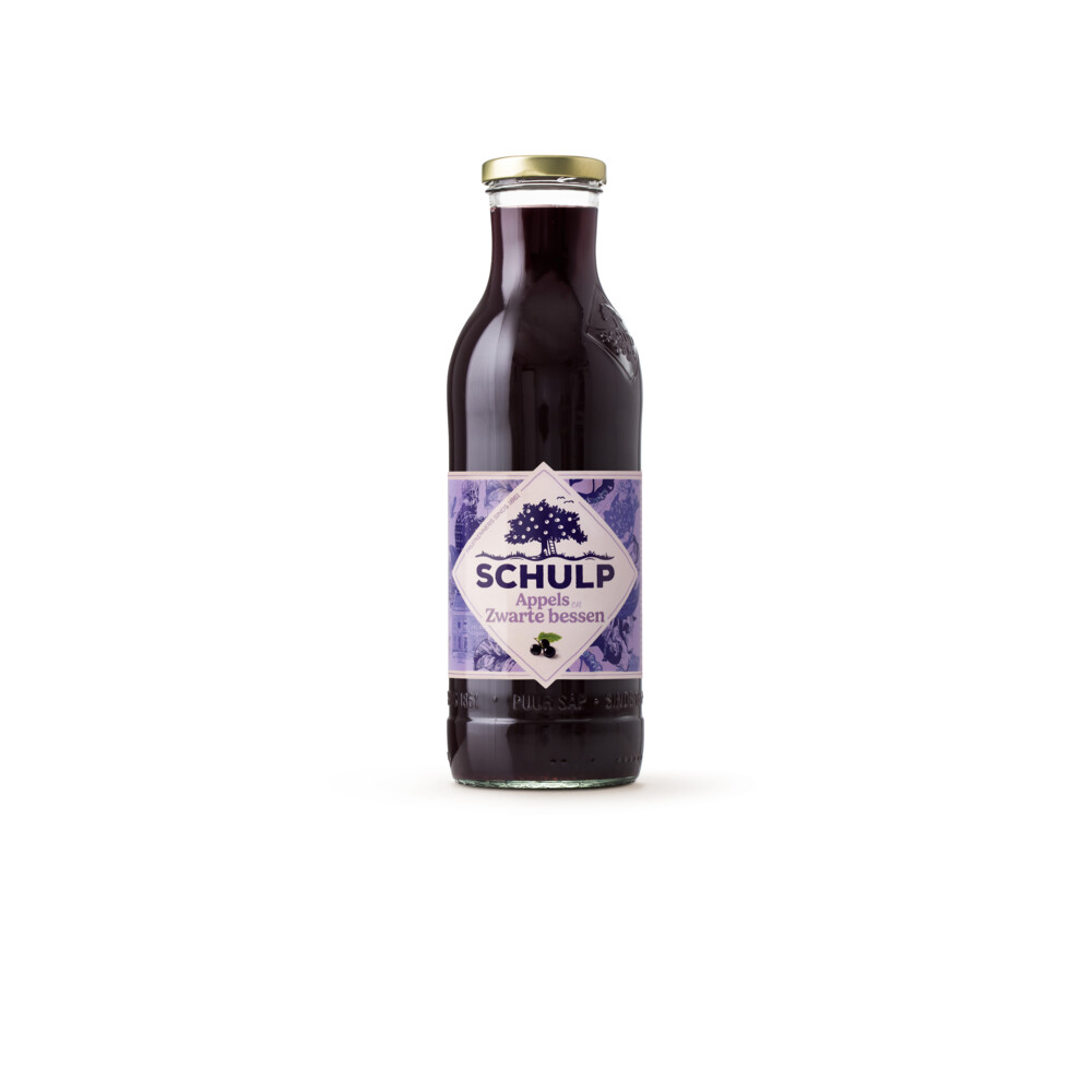 Schulp Appel&Zwarte Bessensap Ambachtelijk 6 x 0,75 liter
