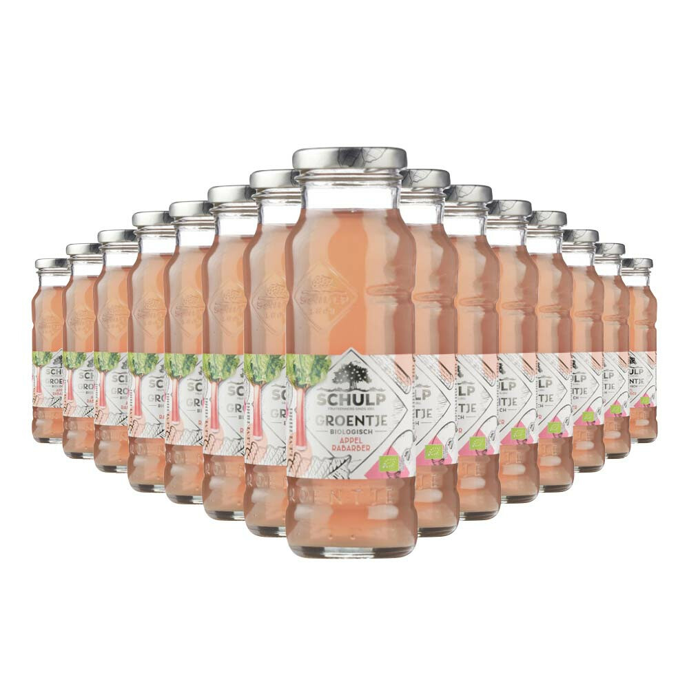 3x Schulp Appel&Rabarbersap Biologisch Groentje 15 x 0,2 liter