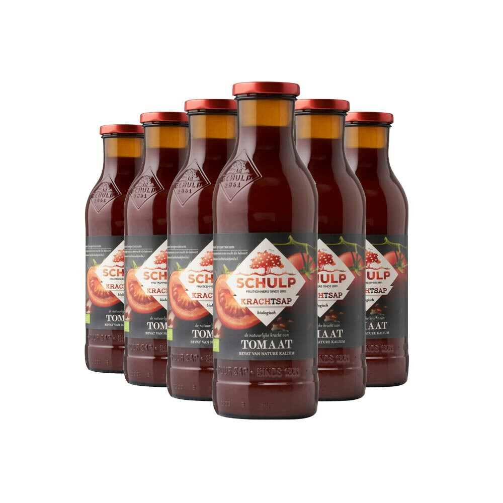 Schulp Tomatensap Puur Krachtsap Biologisch 6 x 0,75 liter