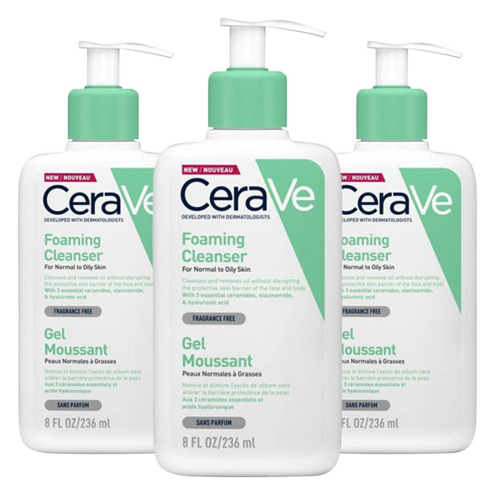 3x CeraVe Schuimende Reinigingsgel 236 ml