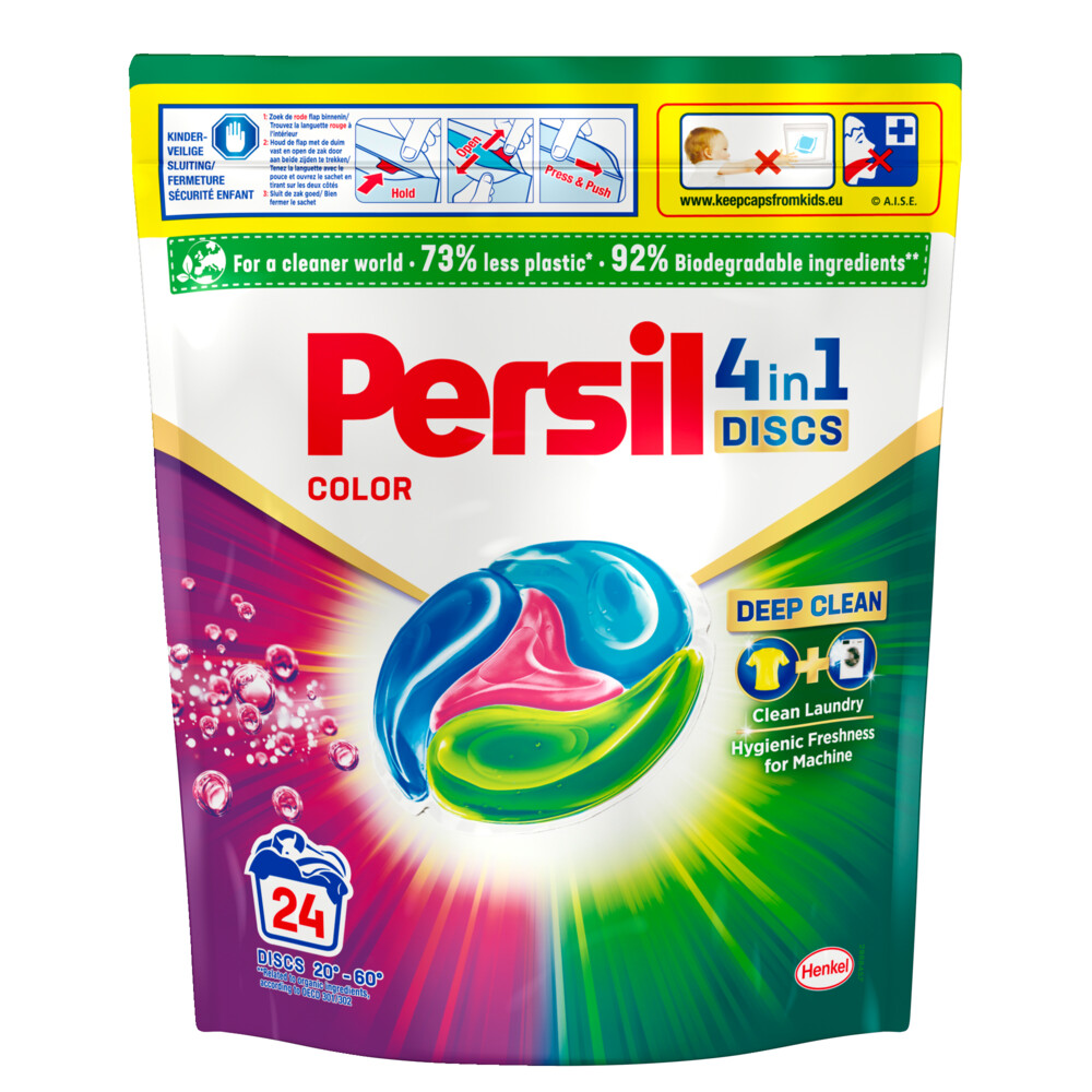 2+2 gratis: Persil Wasmiddel Discs Color Kleur 24 stuks