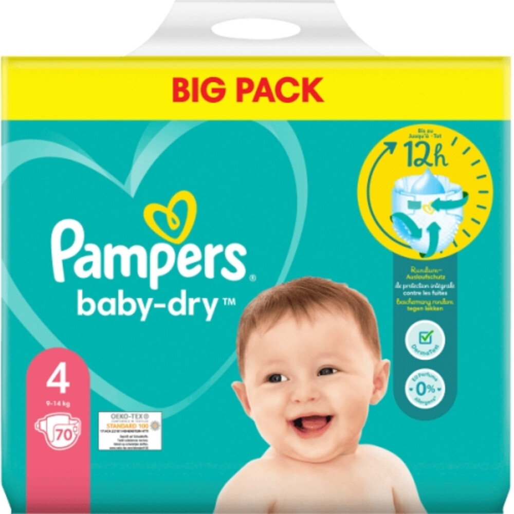 Uitgaan van Vervelen Knuppel Pampers Baby Dry Luiers Maat 4 (9-14 kg) 70 stuks | Plein.nl