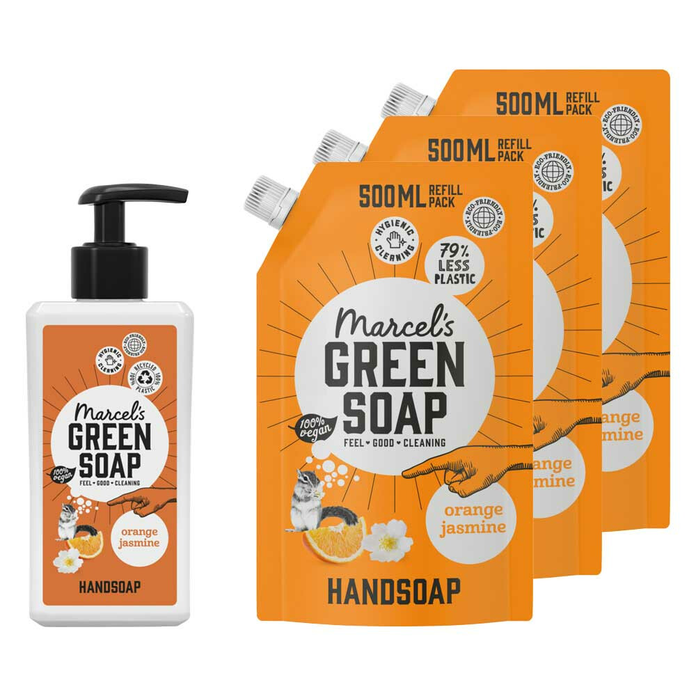 Marcel's Green Soap Sinaasappel&Jasmijn Handzeep Pakket