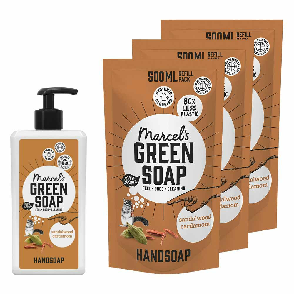 Marcel's Green Soap Sandelwood&Cardemon Handzeep Pakket