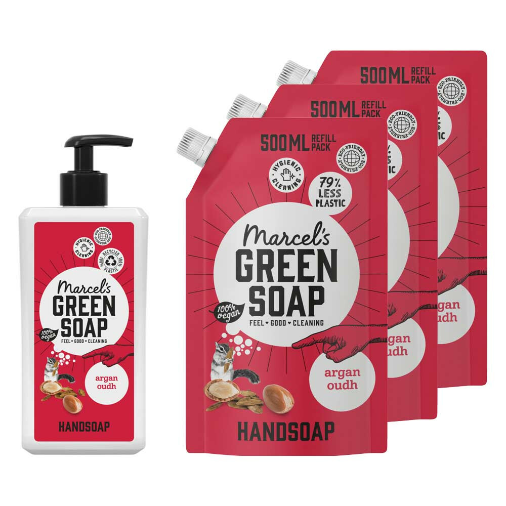 Marcel's Green Soap Argan&Oudh Handzeep Pakket