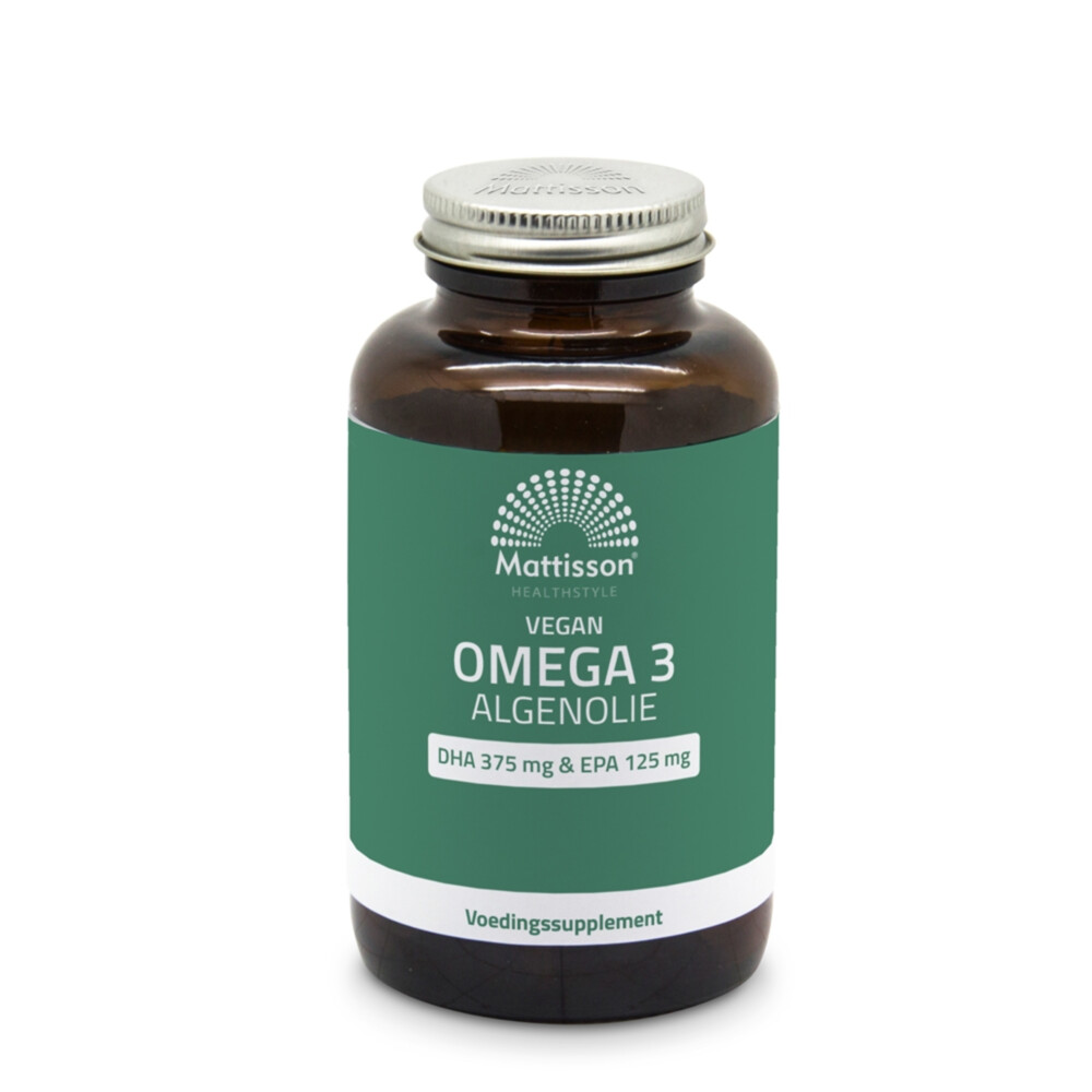 Mattisson HelathStyle Vegan Omega 3 Algenolie 375 DHA 125 EPA 180 vegacapsules