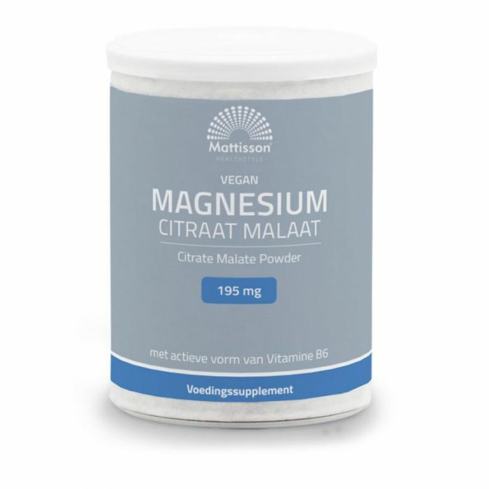 2x Mattisson Magnesium Citraat Malaat Poeder 125 gr