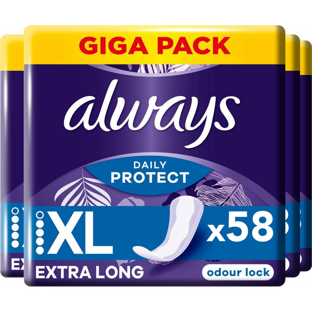 4x Always Inlegkruisjes Long Plus 58 stuks