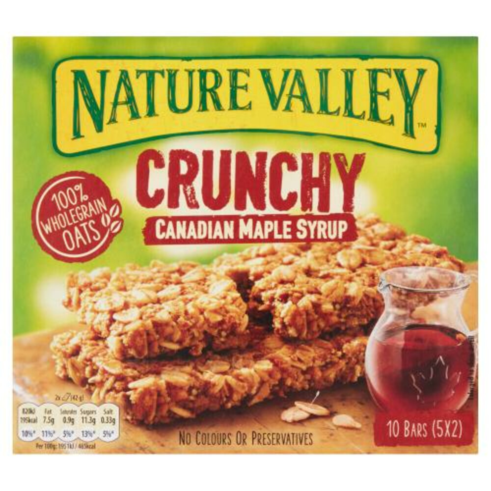 Nature Valley Crunchy Canadian Maple Syrup 5x2 stuks