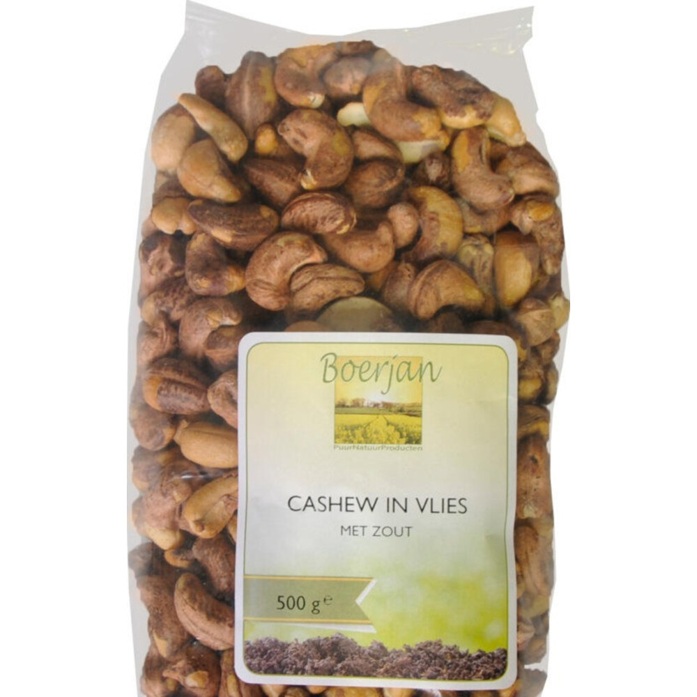 3x Boerjan Cashewnoten Gezouten 500 gr