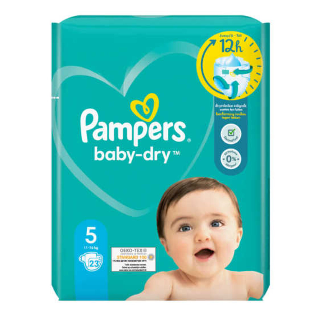 4x Pampers Baby Dry Luiers Maat 5 (11-16 kg) 23 stuks aanbieding