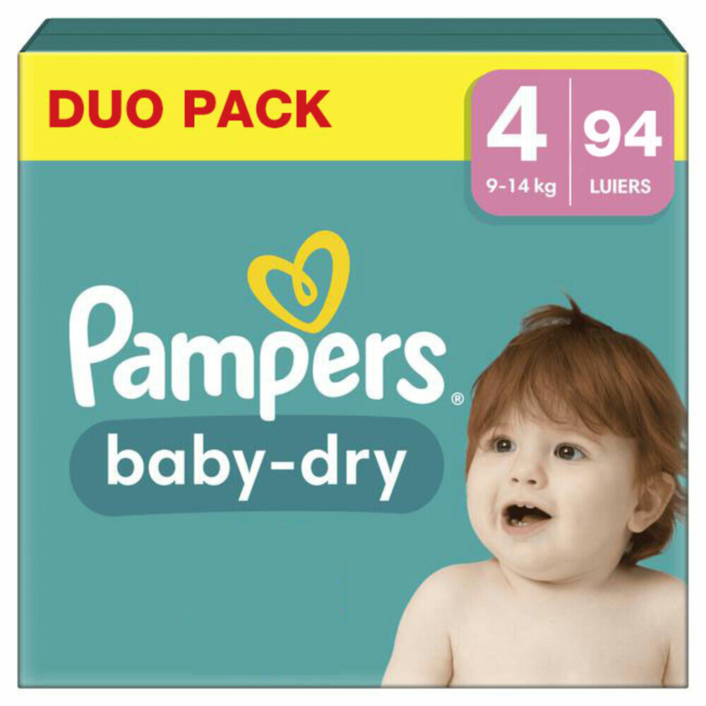 2x Pampers Baby Dry Luiers Maat 4 (9-14 kg) 47 stuks