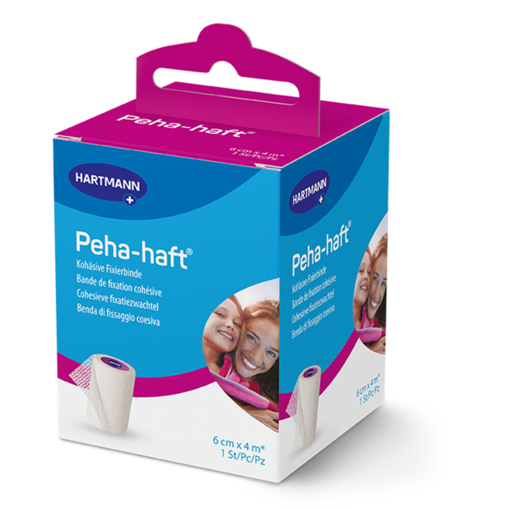 Peha-Haft Fixatiezwachtel Latexvrije Zelfhechtende Verbandfixatie 6 cm x 4 m