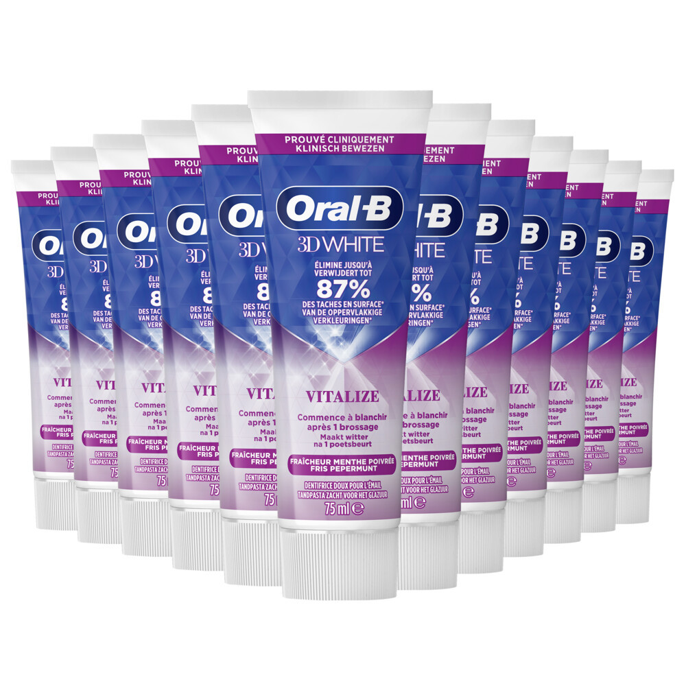 12x Oral-B Tandpasta 3D White Vitalize 75 ml