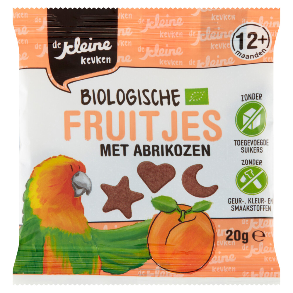 24x de Kleine Keuken Bio Fruitjes met Abrikozen 20 gr