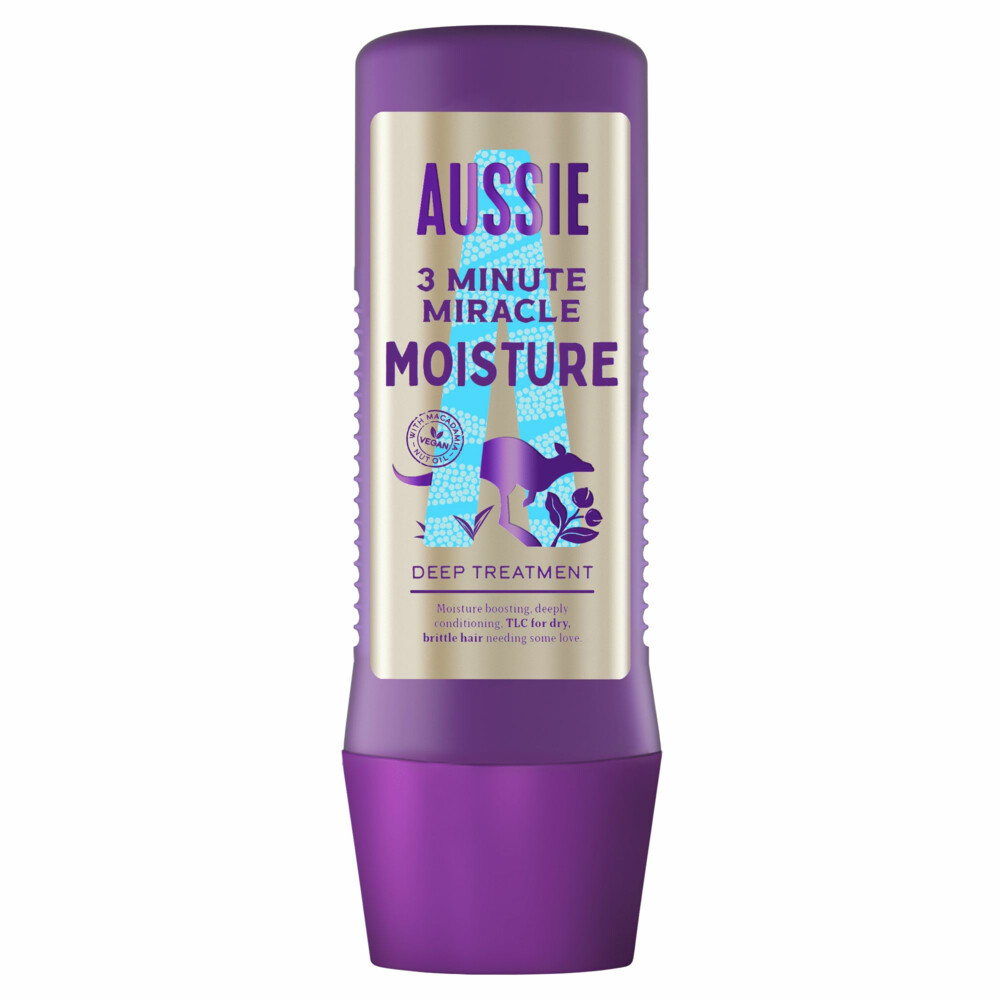 3x Aussie Haarmasker 3 Minute Miracle Moisture Intensieve Vegan Haarverzorging 225 ml