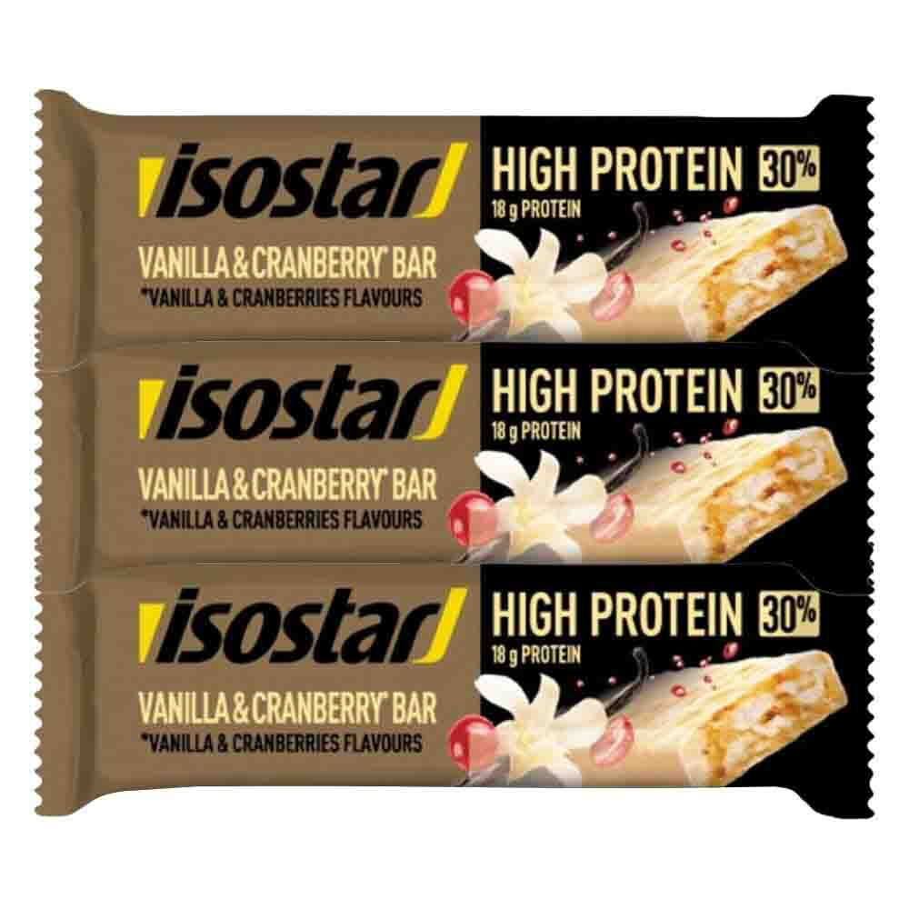 3x Isostar High Protein 30 Vanilla Cranberry 55 gr