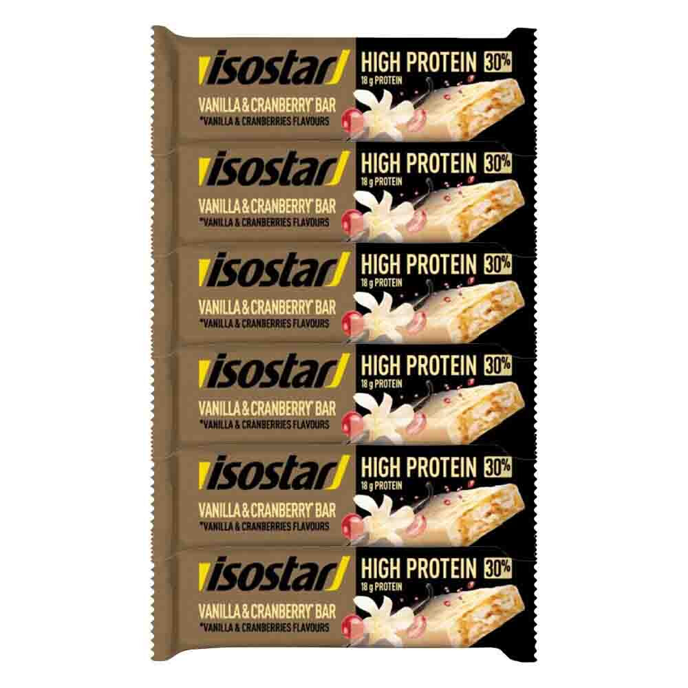 6x Isostar High Protein 30 Vanilla Cranberry 55 gr