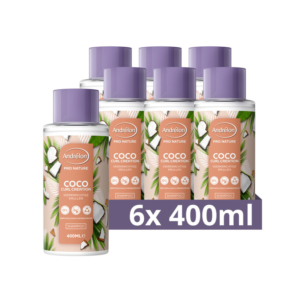 6x Andrelon Shampoo Coco Curl Creation 400 ml