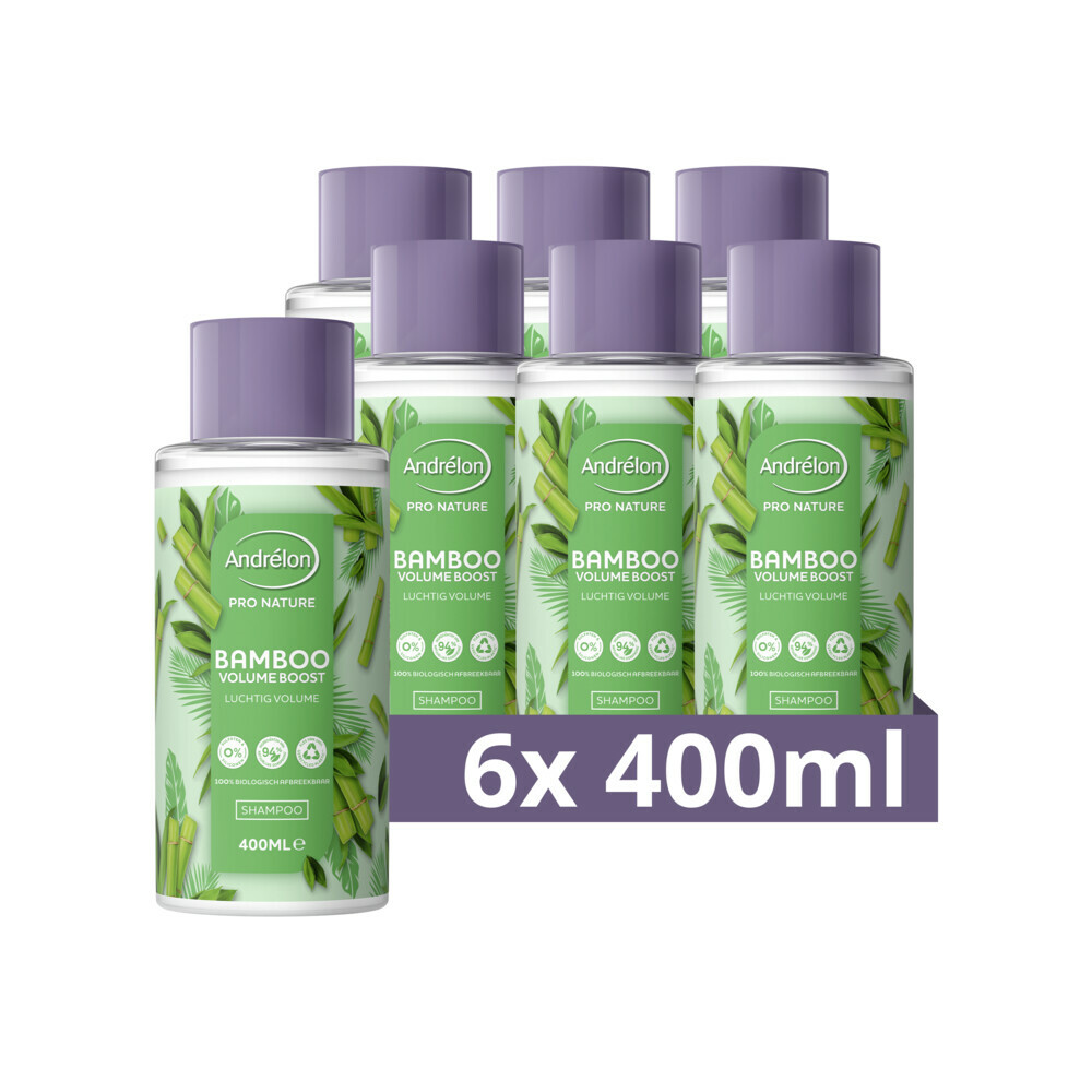 6x Andrelon Shampoo Bamboo Volume Boost 400 ml