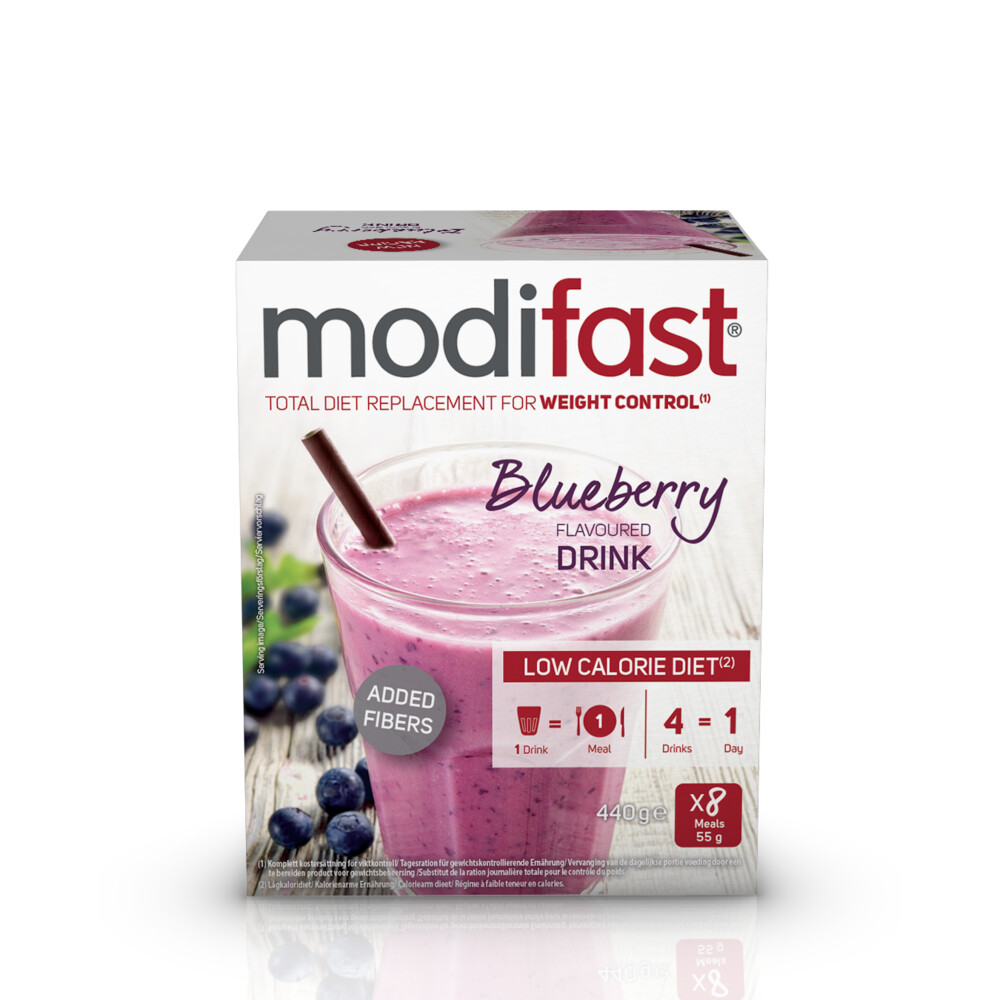 8x Modifast Intensive Milkshake Blueberry 8 x 55 gr