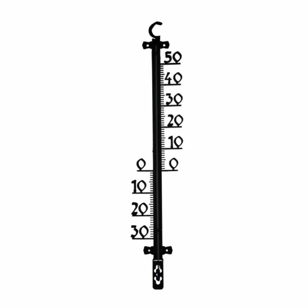 Talentools Buitenthermometer Kunststof 25 cm Zwart