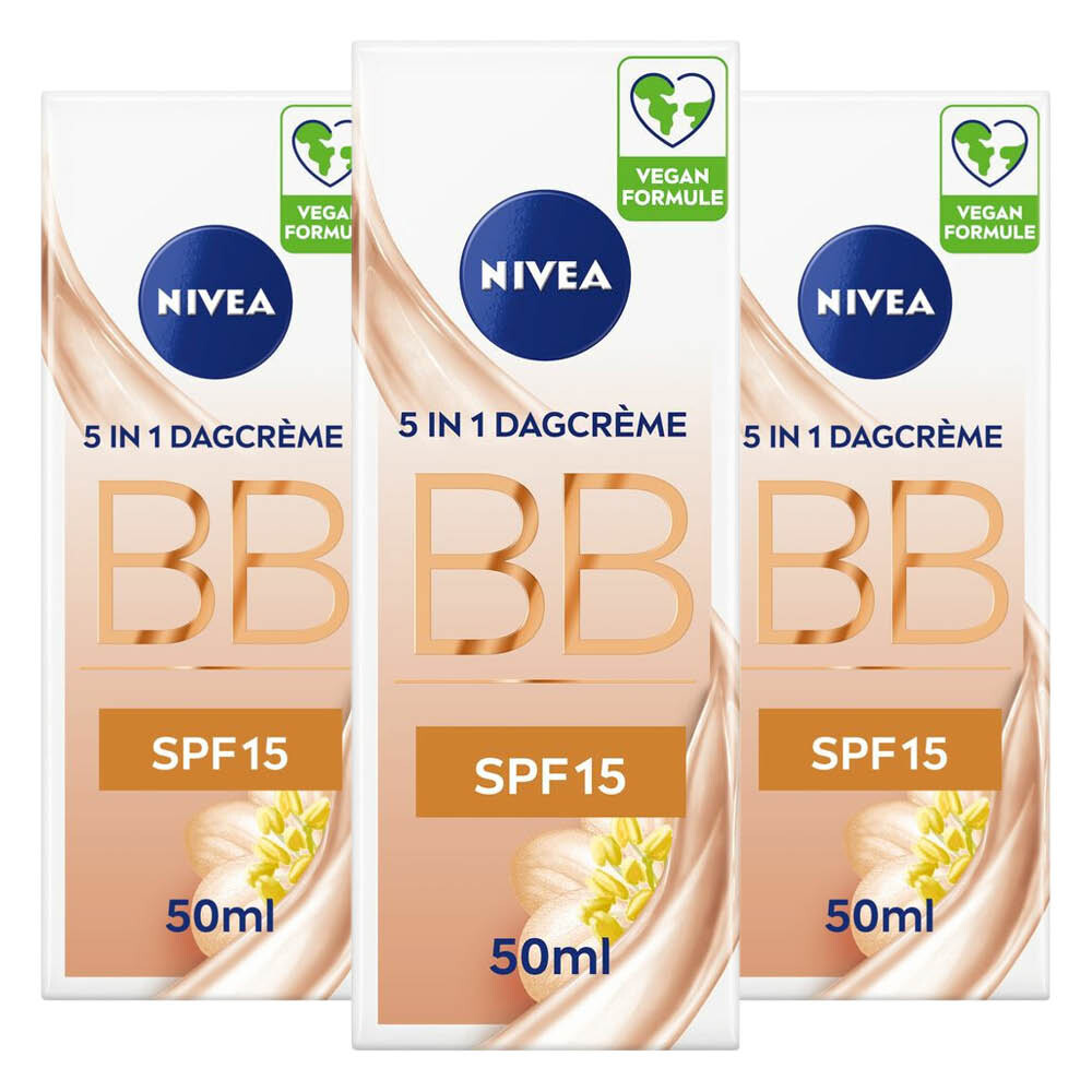 3x NIVEA BB Cream Dagcrème SPF 15 Medium 50 ml